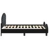 vidaXL Estrutura de Cama Infantil com Cabeceira Preto 80 x 160 cm
