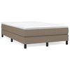 vidaXL Cama boxspring c/ colch&atilde;o 120x190cm tecido castanho-acinzentado