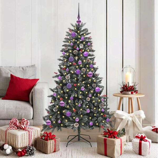 vidaXL &Aacute;rvore de Natal Artificial Verde 150 cm PVC, Pl&aacute;stico e A&ccedil;o