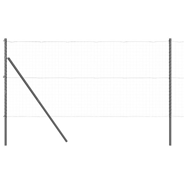 vidaXL Postes de Cerca 7 pcs Cinzeto Ø32mm 200 cm Aço galvanizado