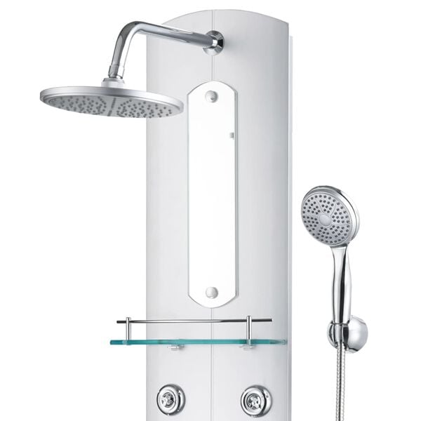 vidaXL Coluna de duche em vidro 25x43x120 cm prateado
