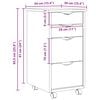 vidaXL Gabinete Rolante com Mesa com roda MOSS Verniz Transparente