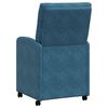 vidaXL Cadeiras de Jantar com Rodas 2 pcs Azul 58 x 67 x 97 cm Veludo