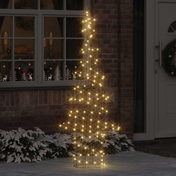 vidaXL &Aacute;rvore de Natal com 240 LEDs Branco quente 180 cm Vime