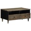 vidaXL Mesa centro cinzento claro 80x54x40 cm madeira mangueira maci&ccedil;a