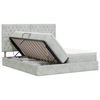 vidaXL Cama com Armazenamento Cinzento-claro 200 x 200 cm Veludo