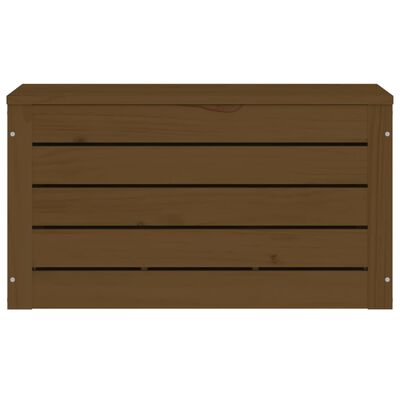 vidaXL Caixa de arrumação 59,5x36,5x33cm madeira pinho maciça castanho