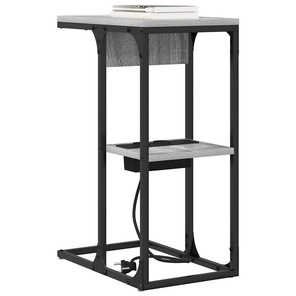 vidaXL Arm&aacute;rio de Cabeceira Cinza Sonoma 41,5 x 26 x 60,5 cm