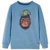 Sweatshirt para crian&ccedil;a azul-m&eacute;dio 104