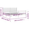 vidaXL Estrutura de cama com cabeceira 200x200cm madeira maci&ccedil;a branco
