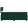 vidaXL Cama boxspring com colch&atilde;o 120x190 cm veludo verde-escuro