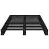 vidaXL Cama de paletes pequena de solteiro 75x190cm pinho maci&ccedil;o preto