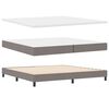 vidaXL Cama Box Cinzento-acastanhado 200 x 200 cm Poli&eacute;ster