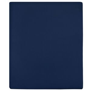 vidaXL Len&ccedil;&oacute;is ajust&aacute;veis 2 pcs 140x200 cm algod&atilde;o jersey azul marinho