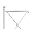 vidaXL Cabeceira de substitui&ccedil;&atilde;o 140 cm metal branco