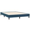 vidaXL Cama box spring com colch&atilde;o 160x210 cm veludo azul escuro