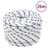 vidaXL Corda de barco 14 mm 25 m polipropileno branco