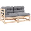 vidaXL 2 pcs conjunto lounge de jardim com almofad&otilde;es pinho maci&ccedil;o