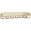 vidaXL Conjunto de Sof&aacute;s para Exterior 4 unid. Branco e Creme