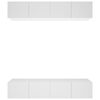 vidaXL M&oacute;veis de TV 4 pcs 80x30x30 cm derivados de madeira branco
