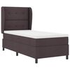 vidaXL Cama Box com colch&atilde;o Castanho escuro 80 x 200 cm tecido