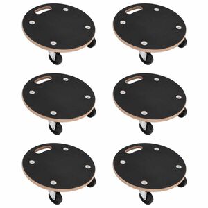 vidaXL Carrinho de Transporte 6 pcs Cinzeto Contraplacado