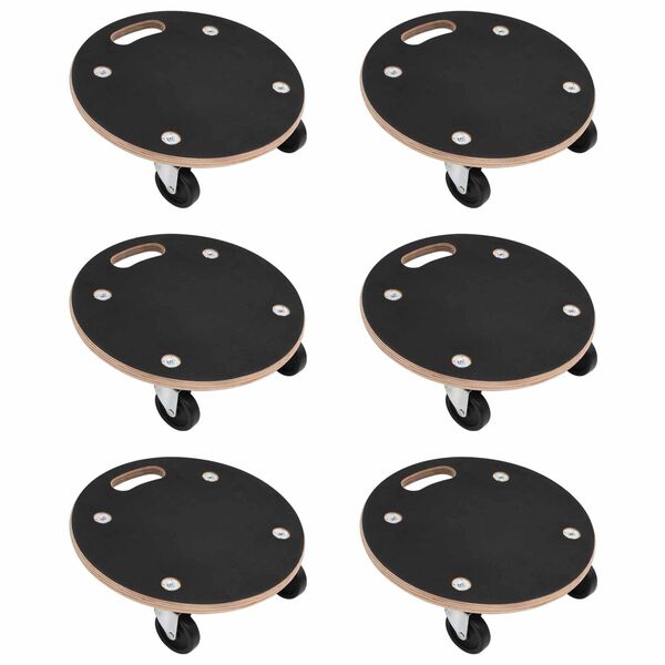 vidaXL Carrinho de Transporte 6 pcs Cinzeto Contraplacado