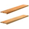 vidaXL Soleiras da janela 2 pcs 140x30x2 cm carvalho castanho-claro