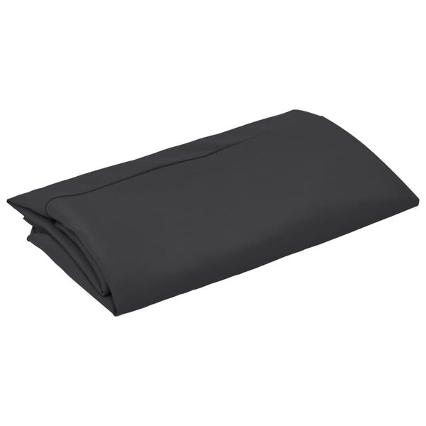 vidaXL Tecido de substitui&ccedil;&atilde;o p/ guarda-sol cantilever 350 cm preto