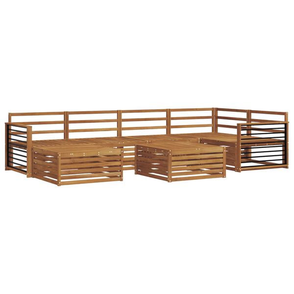 vidaXL Conjunto de Sof&aacute;s para Exterior 7 pcs Natural