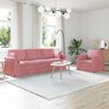 vidaXL Conjunto de Sof&aacute;s 2 pcs Rosa 228 x 78 x 80 cm Veludo