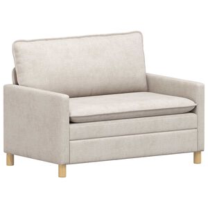 vidaXL Sof&aacute; Creme 126 x 81 x 87,5 cm Poli&eacute;ster