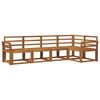 vidaXL Conjunto de Sof&aacute;s para Exterior 5 pcs Natural
