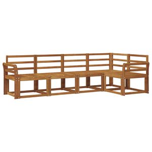 vidaXL Conjunto de Sof&aacute;s para Exterior 5 pcs Natural