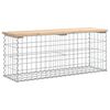 vidaXL Banco de jardim c/ design gabi&atilde;o 103x31,5x42 cm pinho maci&ccedil;o