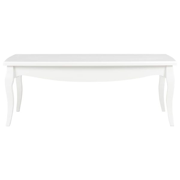 vidaXL Mesa de centro 110x60x40 cm madeira de pinho maci&ccedil;a branco