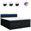 vidaXL Cama com molas/colch&atilde;o 180x200 cm tecido preto
