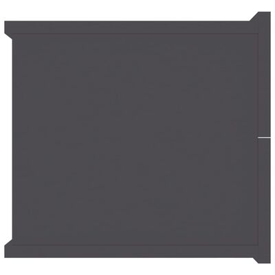 vidaXL Mesa de cabeceira 40x30x30 cm contraplacado cinzento