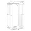 vidaXL Rack de lenha com tampa de chuva 100x80x200 cm aço galvanizado