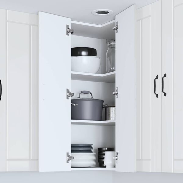 vidaXL Arm&aacute;rio de Cozinha Branco Brilhante 57 x 57 x 100 cm