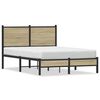 vidaXL Estrutura de cama sem colch&atilde;o 120x190 cm metal carvalho sonoma
