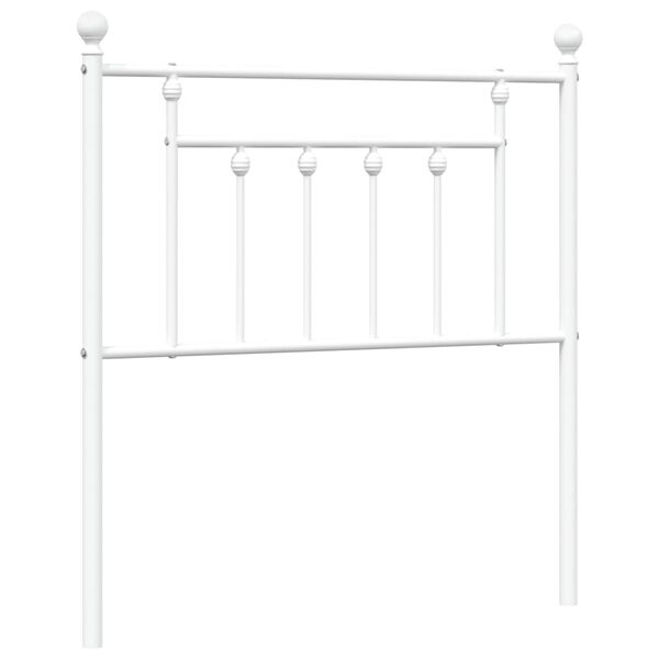 vidaXL Cabeceira de cama 80 cm metal branco