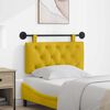 vidaXL Cabeceira Suspensa Amarelo 90 x 55 x 7 cm Veludo