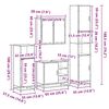 vidaXL 4 pcs conj. móveis casa banho derivados madeira carvalho sonoma
