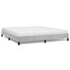vidaXL Estrutura de cama sem colch&atilde;o, veludo cinza claro tamanho California King