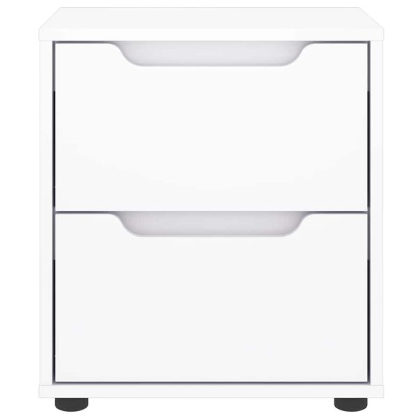 vidaXL Mesa de cabeceira VISNES derivados de madeira branco 45x40x50cm