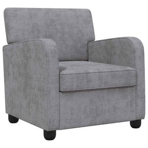 vidaXL poltrona Cinzento-claro Chenille