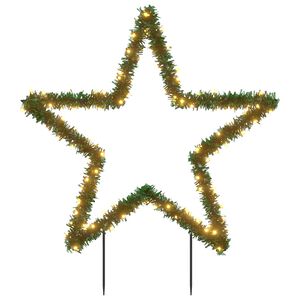 vidaXL Decora&ccedil;&atilde;o estrela de Natal c/ luz e estacas 115 luzes LED 85 cm