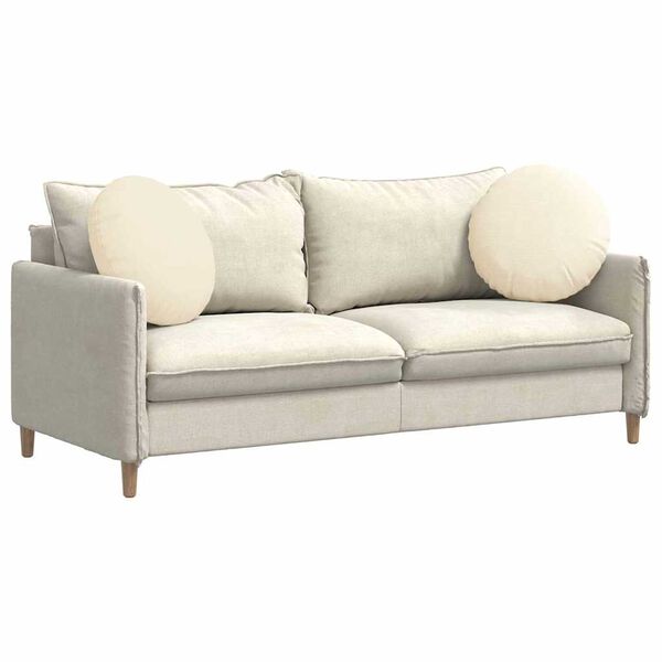 vidaXL Almofadas de Assento 2 pcs Creme &Oslash; 50 cm