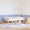vidaXL Telhado de cama infantil 118x70x176,5 cm pinho maci&ccedil;o branco